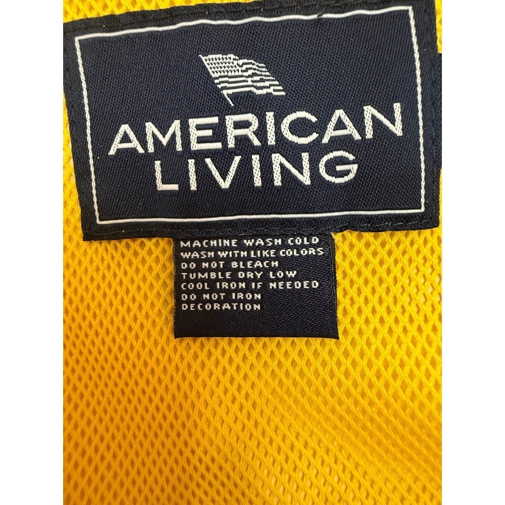 NWT American Living Yachting Jacket Yellow Sailing Windbreaker Men's Medium US-7 - Picture 16 of 16